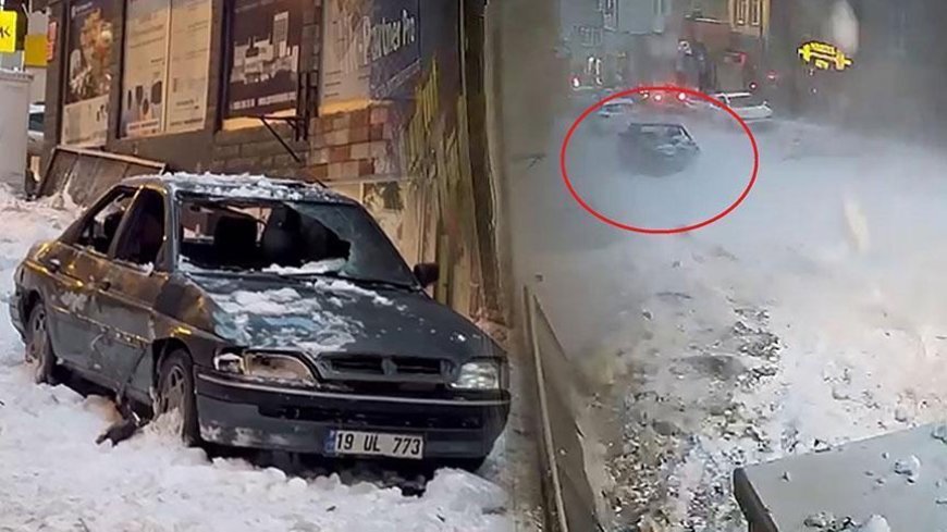 7 katlı binanın çatısından düştü! Otomobili gören gözlerine inanmadı