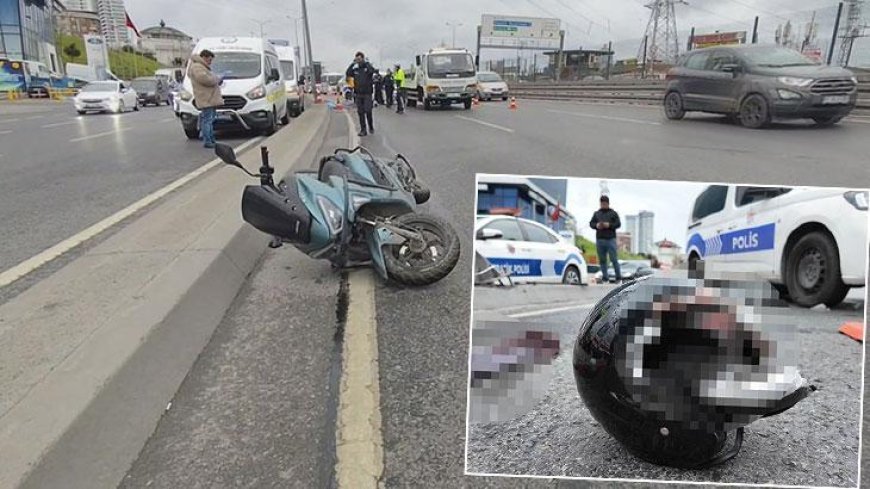 İstanbul'da korkunç kaza! Plastik kask ölüm getirdi
