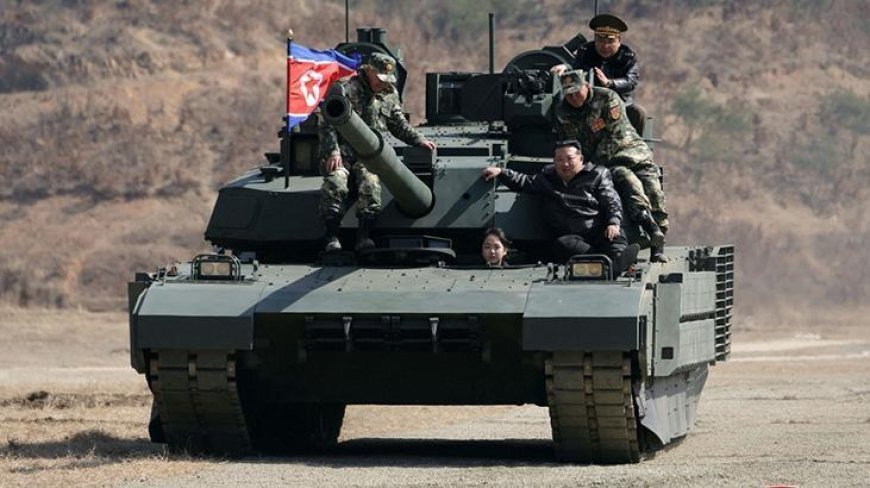 Dünyanın konuştuğu görüntü! Kuzey Kore lideri Kim Jong-un'un kızı tank kullandı