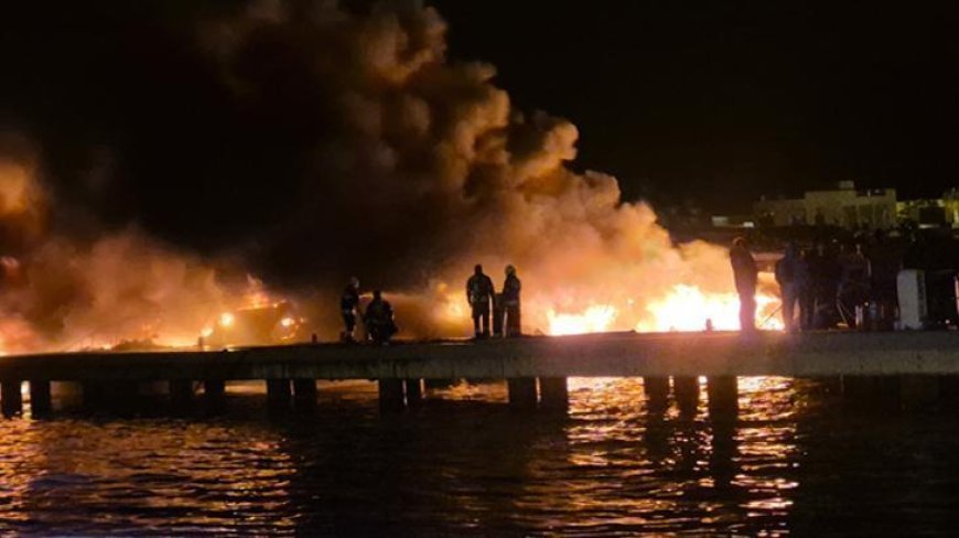 Bodrum'da marinada patlama! Lüks tekneler alev alev yanıyor
