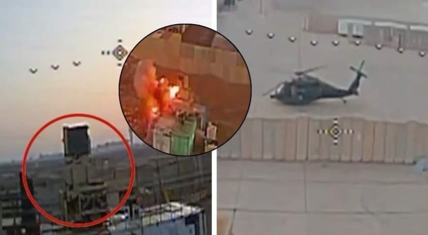 Irak'ta sıcak saatler! ABD'ye ait üs vuruldu, görüntüler ortaya çıktı