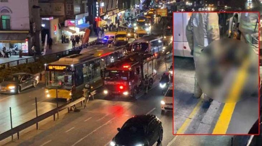 Bahçelievler’de dehşet dolu anlar! Metrobüs bir kişinin üzerinden geçti