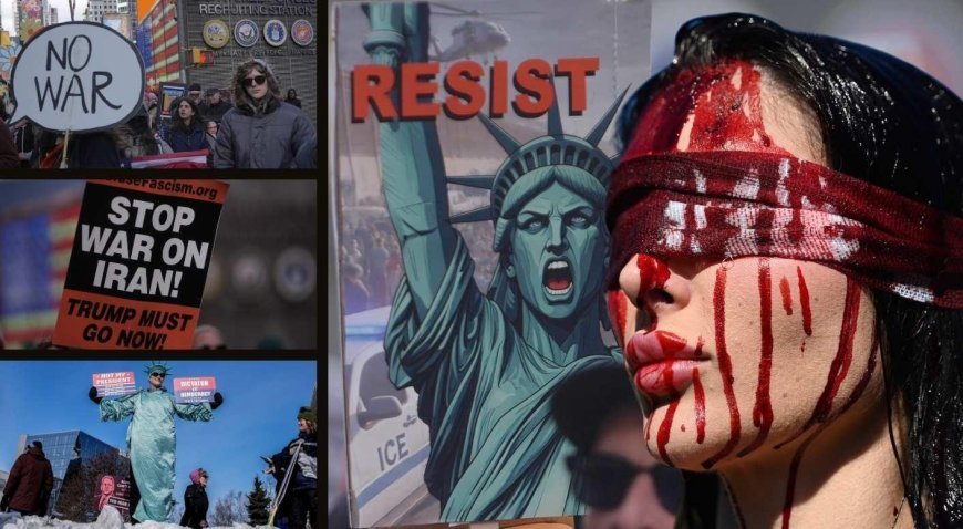 ABD'de milyonlar Trump'a karşı sokaklara döküldü! 50 eyalette 'Krallara Hayır' eylemleri