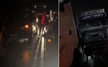 3 TIR birbirine girdi! Kilometrelerce araç kuyruğu oluştu