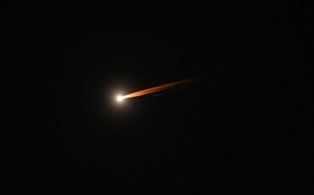 İran'dan İsrail'e fırlatılan füzeler Batı Şeria semalarında! Sıcak görüntü