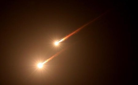 İran'ın İsrail'e fırlattığı füzeler Batı Şeria semalarında! Sıcak görüntü