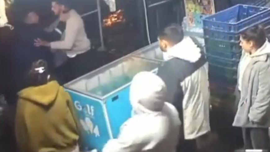 Tekirdağ'da bakkal dükkanında bıçaklı kavga kamerada; 1 ölü