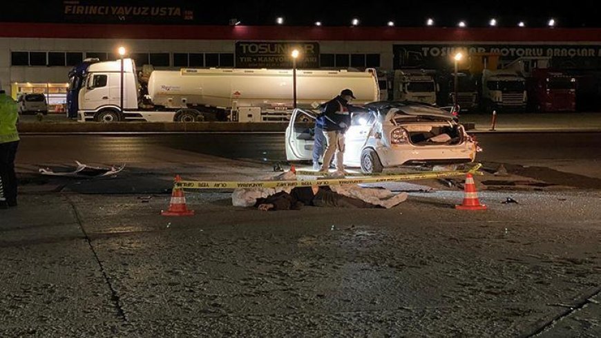 Kontrolden çıkıp, takla atan otomobilin çarptığı TIR sürücüsü öldü