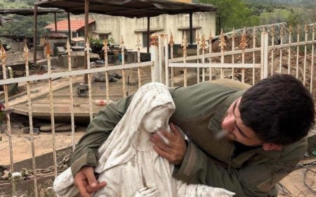 İsrailli askerler bu kez de Meryem Ana heykelini tahrip etti! 'Ordu değerlerinden saptı'