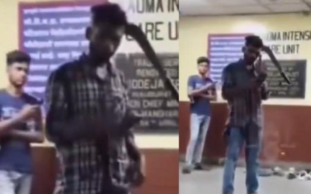 Dünya bu görüntüyü konuşuyor! Kafasına pala saplandı, telefona bakmaya devam etti