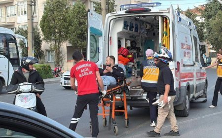 Otomobil ile çarpışan motosikletin sürücüsü yaralandı