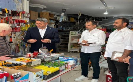 AK PARTİ ÇERKEZKÖY İLÇE BAŞKANLIĞI KIZILPINAR’DA ESNAF ZİYARETLERİ GERÇEKLEŞTİRDİ