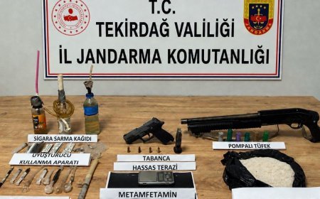 Tekirdağ’da çok sayıda uyuşturucu ve silah ele geçirildi; 3 gözaltı