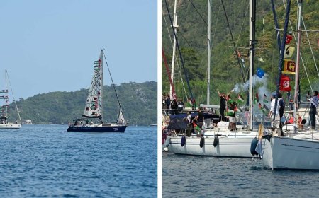 Küresel Sumud Filosu Türkiye'den yola çıktı! Marmaris'ten Gazze'ye...