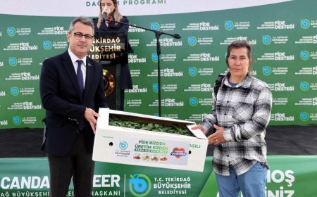 Tekirdağ Büyükşehir Belediyesi, çiftçilere sebze fidesi dağıttı