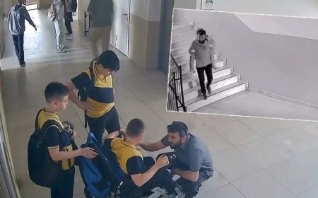 Yürekleri ısıtan görüntü... Bedensel engelli öğrencisini sırtında taşıdı