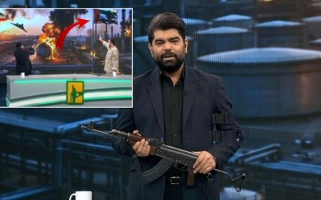 Canlı yayında silah çekti! İran TV'sinde şoke eden anlar... BAE bayrağı hedef alındı