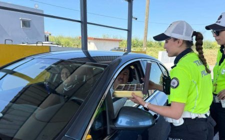 Tekirdağ'da polisten trafik denetimi