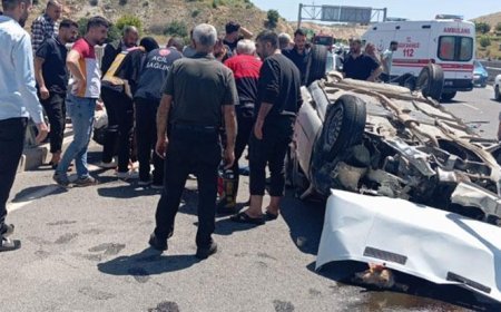 Şanlıurfa’da kurban dönüşü korkunç kaza! Kontrolden çıkan otomobil ters döndü: 5 yaralı