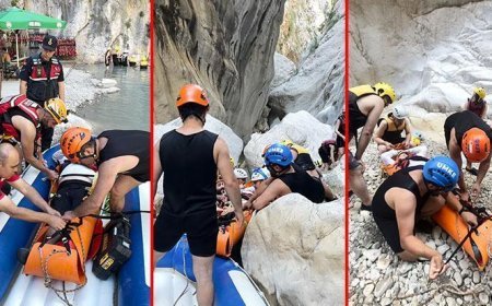 Antalya'da kanyonda mahsur kalmıştı! Ayağı kırılan turist ekiplerin operasyonuyla kurtarıldı