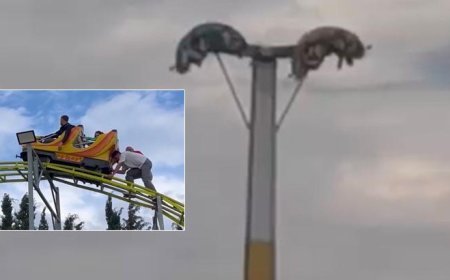 Lunaparkta korkunç kaza! Metrelerce yüksekte dakikalar baş aşağı mahsur kaldılar