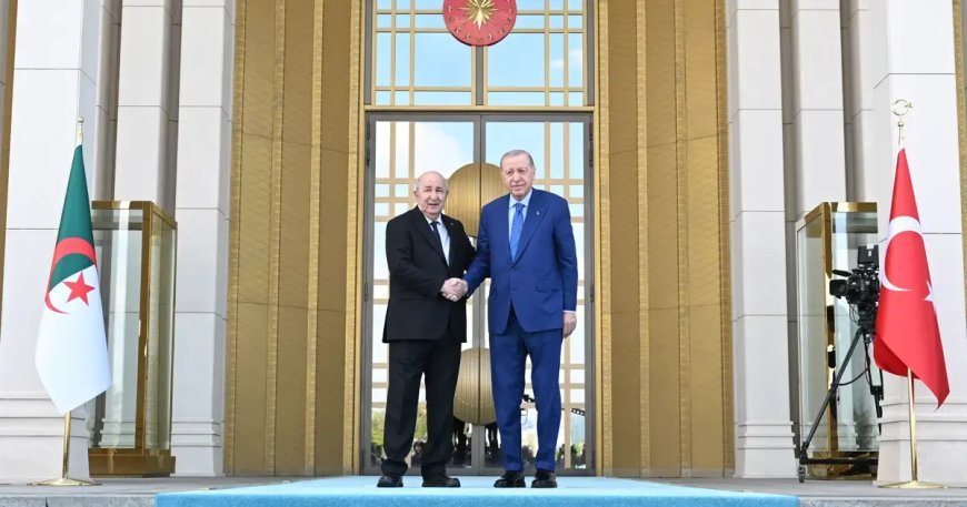 Cezayir Cumhurbaşkanı Tebbun Ankara'da. Cumhurbaşkanı Erdoğan resmi törenle karşıladı