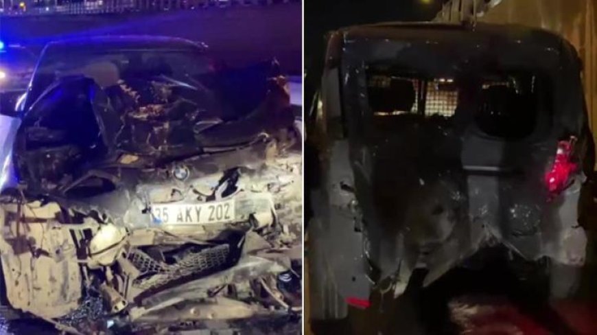 Kocaeli’de feci kaza: 4 araç birbirine girdi, 3 yaralı