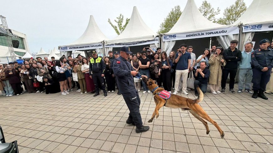 Jandarmanın arama-kurtarma köpeği Çınar’ın son gösterisi, ilgiyle izlendi