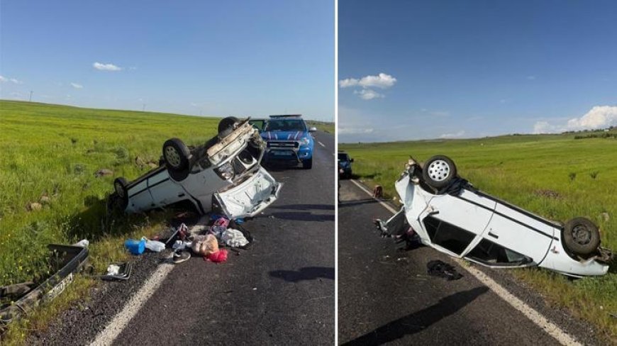 Şanlıurfa'da feci kaza! Otomobil takla attı 5 kişi yaralandı