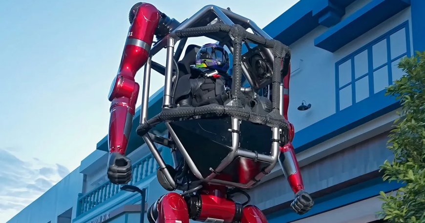 Çinli şirket dev robotu tanıttı: Hem iş makinesi hem de sivil araç