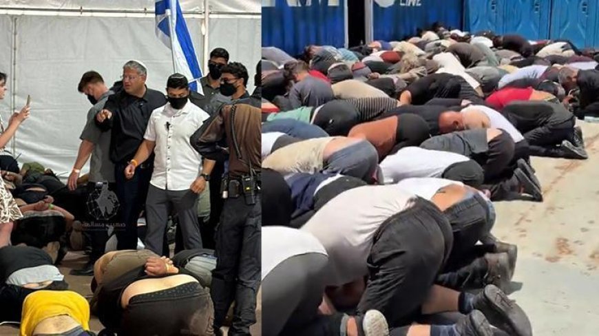 Terörist Ben Gvir sahnede! Aralarında Türk vatandaşlarının da bulunduğu Sumud aktivistlerine İsrail işkencesi