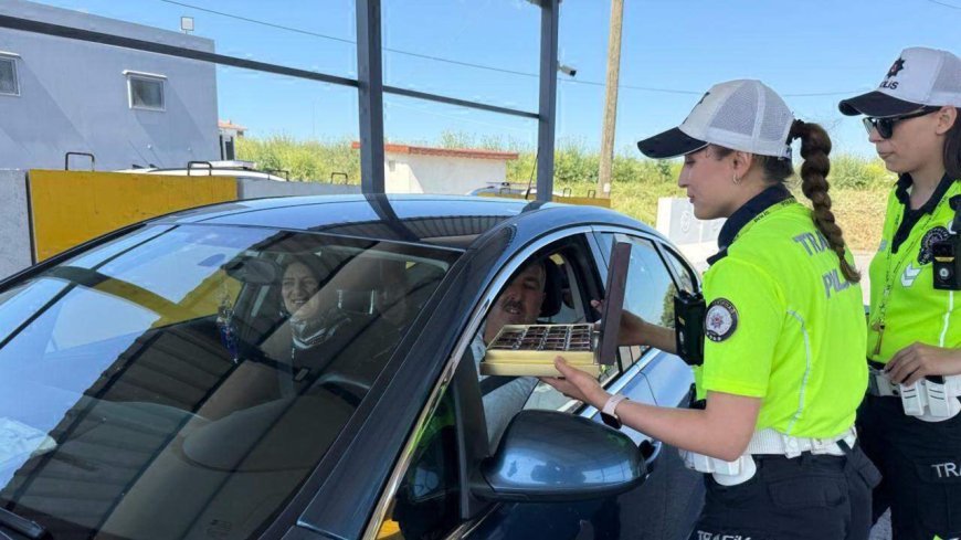 Tekirdağ'da polisten trafik denetimi