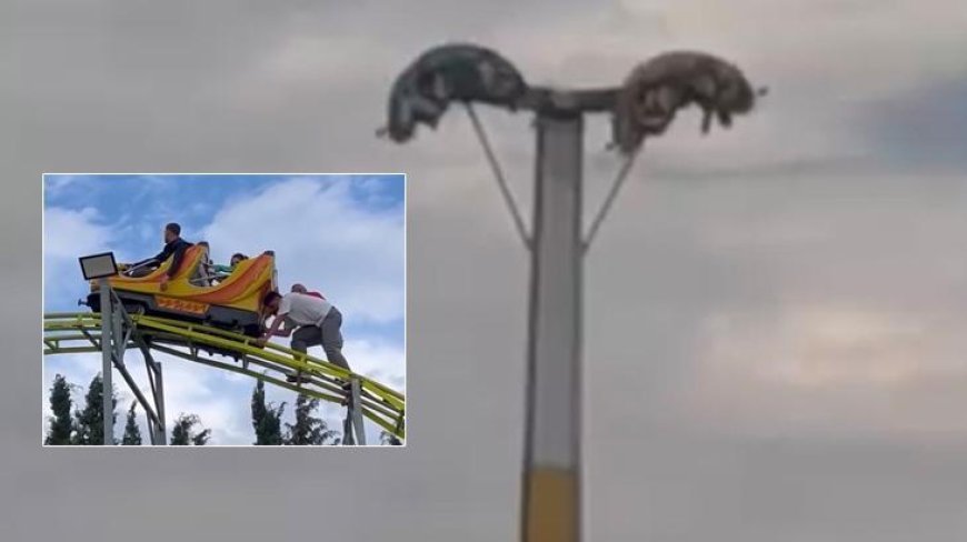 YEREL HABERLER: Lunaparkta korkunç kaza! Metrelerce yüksekte dakikalar baş aşağı mahsur kaldılar