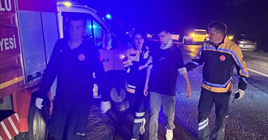 50 metreden uçuruma devrilen araçta 1 ölü, 3 yaralı