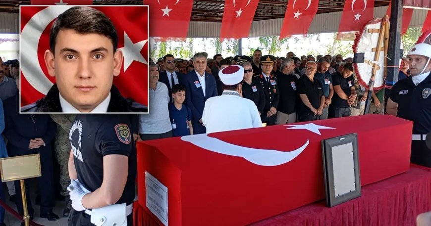Şehit polis memuru Aydın Üyenarık'a acı veda