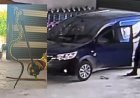 Yer: Hatay! Hafif ticari araca giren yılan paniğe neden oldu