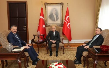 İçişleri Bakanı Çiftçi ve Adalet Bakanı Gürlek'ten Bahçeli'ye ziyaret