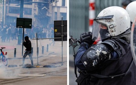Avrupa'nın göbeğinde protestocular ile polis arasında çatışma! Belçika'da sokaklar karıştı