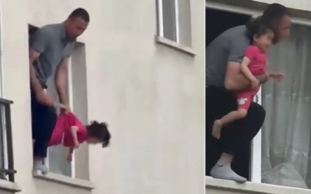Bıçakla 3 yaşındaki kızını rehin aldı. Polis vurarak durdurdu