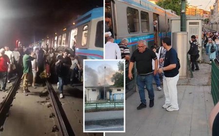 İstanbul'da tramvay hattında korkutan trafo yangını! Yolcular raylara indi