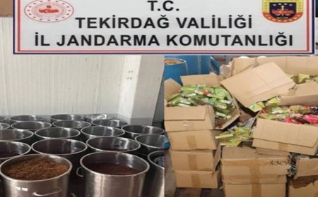 Tekirdağ'da 46 milyon lira değerinde kaçak tütün ele geçirildi