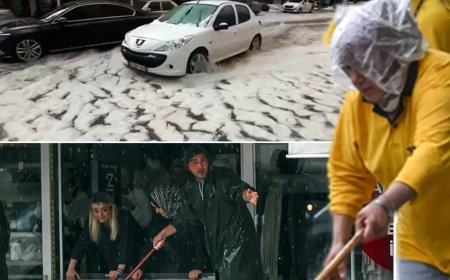 Üç ili sağanak ve dolu vurdu: Bir anda bastırdı, yollar beyaza büründü