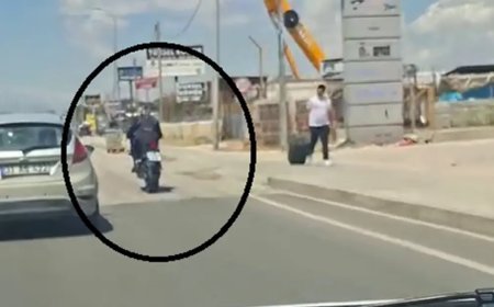 Trafikte tek teker yaparak ilerleyen sürücüye 46 bin TL ceza