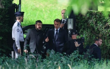 G7 Zirvesi'nde Macron ve Zelenskiy'den Trump dedikodusu! Mikrofon açık kaldı