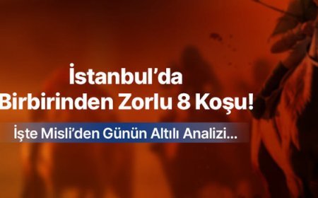 İstanbul’da Birbirinden Zorlu 8 Koşu! İşte Misli’den Günün Altılı Analizi…