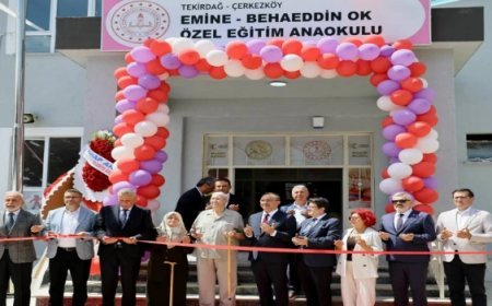 EMİNE-BAHAEDDİN OK ÖZEL EĞİTİM ANAOKULU TÖRENLE AÇILDI