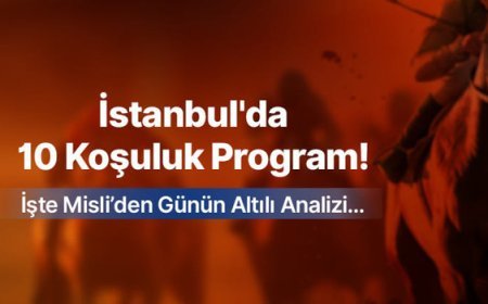 İstanbul'da 10 Koşuluk Program! İşte Misli’den Günün Altılı Analizi…