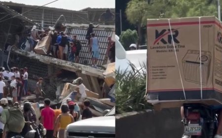 Venezuela'da deprem sonrası skandal görüntü! Yağma başladı: Polisler motosikletleriyle taşıdı