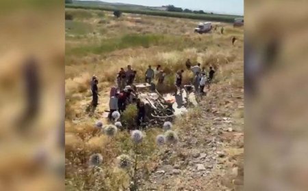Şanlıurfa'da feci kaza! Otomobil şarampole yuvarlandı: Ölü ve yaralılar var