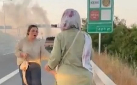 Otomobil alev alev yandı. Sürücü o anları anlattı: Ailemi bir buçuk dakika arayla kurtardım